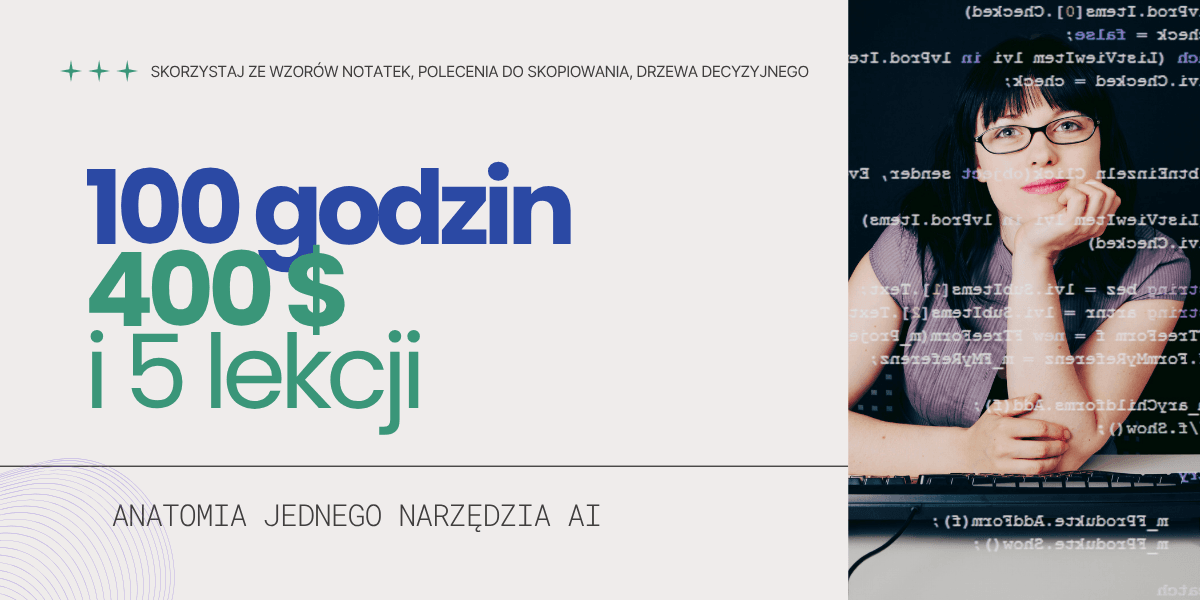 Sto godzin, 400 dolarów i 5 lekcji. Anatomia jednego narzędzia AI